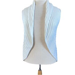 Takeout Y2K Crochet Open Knit Shrug Cardigan Sz Youth 14 Cream Cottage Grunge